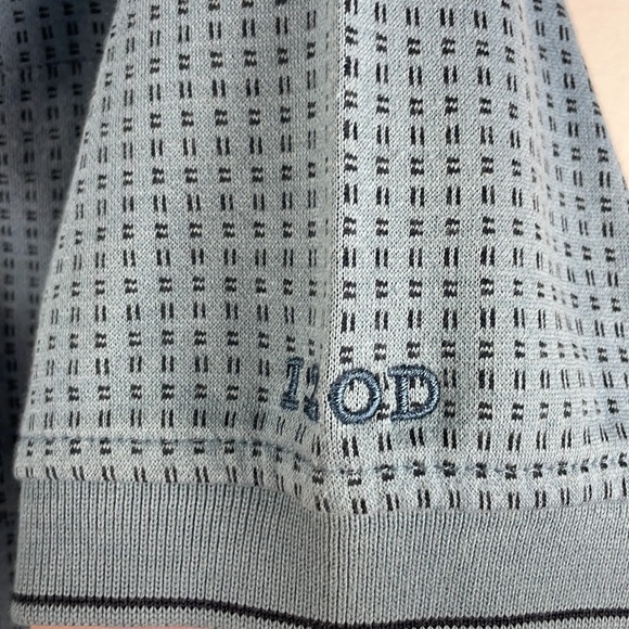 NWOT IZOD Golf  Men Polo Shirt SZ L Blue with Design Soft and Comfortable - Picture 5 of 9